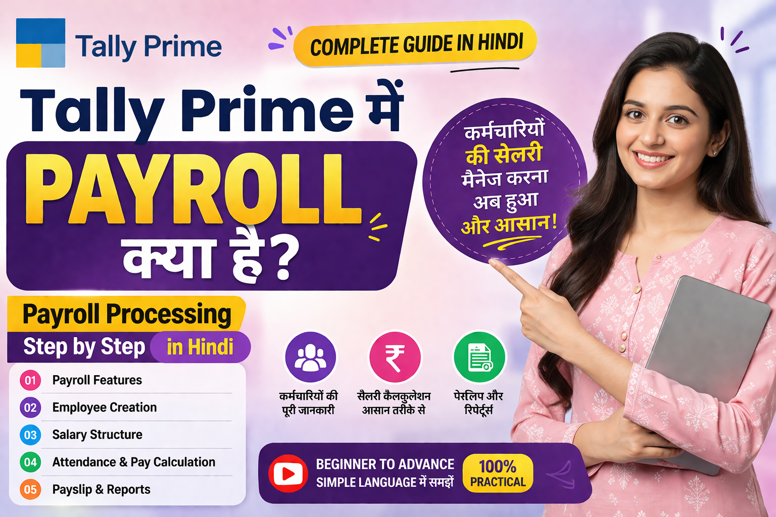Tally Prime में Payroll क्या है? Payroll Processing Step by Step in Hindi